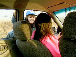 Sveta and Marina making love in the car