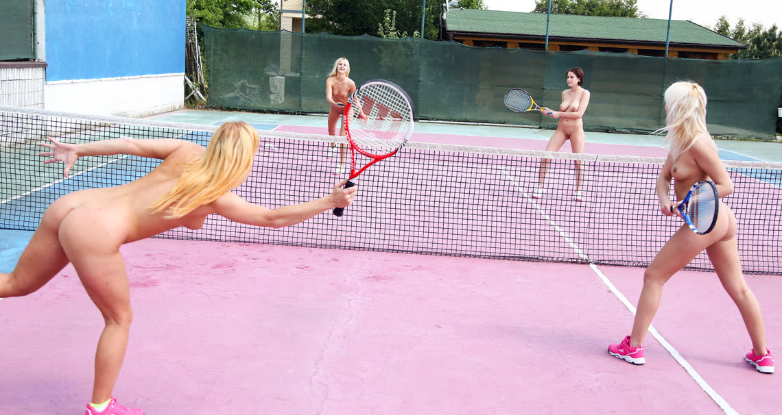 Teen catfight at the tennis court