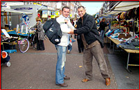 Meeting up with Bob on the Albert Cuyp market