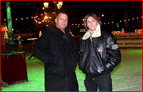 Bob and me on the ice rink on Leidseplein